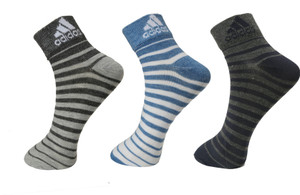 Adidas Men Solid Ankle Length Socks
