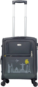 TIMUS Salsa Graphite 55 CM 4 Wheel Strolley Suitcase For Travel ( Cabin Luggage) Expandable Cabin Luggage - 20 inch