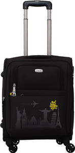 TIMUS Salsa Black 55 CM 4 Wheel Strolley Suitcase For Travel ( Cabin Luggage) Expandable Cabin Luggage - 20 inch