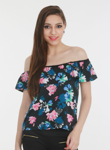 Crease & Clips Party Sleeveless Floral Print Women's Multicolor Top