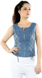FCK-3 Sleeveless Solid Women's Jacket