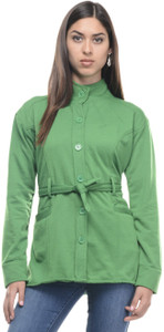 Lavennder Full Sleeve Solid Women's Jacket