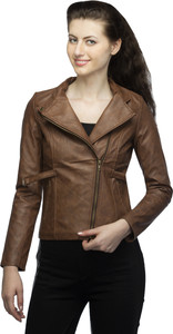 Lambency Full Sleeve Solid Women's Biker Jacket