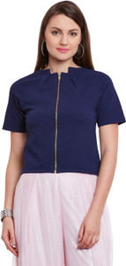 Cherymoya Half Sleeve Self Design Women's Jacket