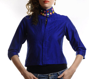 Ans Astha And Sidharth Half Sleeve Solid Women's Jacket