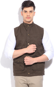 Pepe Jeans Sleeveless Self Design Men's Jacket