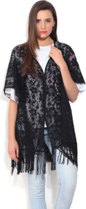 People Half Sleeve Self Design Women's Jacket