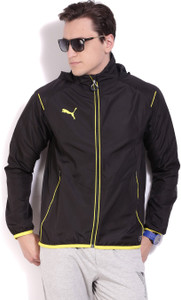 puma full sleeve solid men's jacket