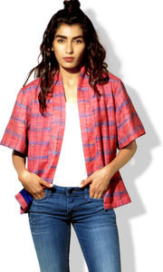 BOHO INDIAN Half Sleeve Self Design Women's Jacket