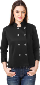 Purple Feather 3/4th Sleeve Solid Women's Jacket