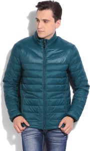 nautica full sleeve solid men quilted jacket NTJ533613QPPennant Teal