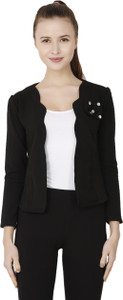 BuyNewTrend 3/4th Sleeve Solid Women's Jacket