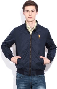 us polo assn full sleeve solid men's jacket