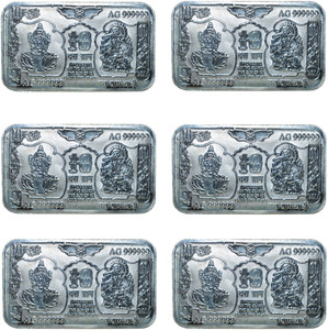 Kataria Jewellers Lakshmi Ganesh S 999 10 g Silver Bar