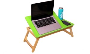 brats n angels wood portable laptop table(finish color - green)