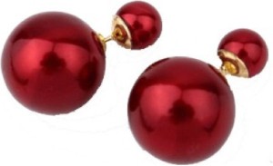 aabhu DS0186_Red Alloy Stud Earring