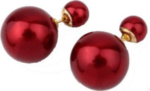 aabhu DS0186_Red Alloy Stud Earring