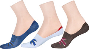 LA SMITH Men's Printed No Show Socks