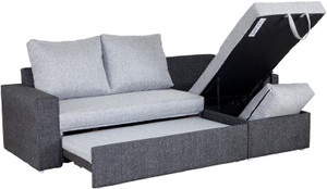 Sofame Rio Double Solid Wood, Metal Sofa Sectional Bed