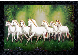 images Full Hd Lucky Seven 7 Horses Picture Feng Shui janki lucky seven 7 white running horses vastu wall painting canvas painting14 inch x 20 inch