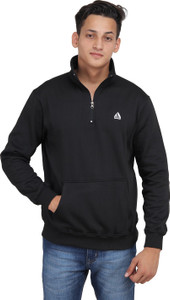 DS WORLD Full Sleeve Solid Men's Sweatshirt