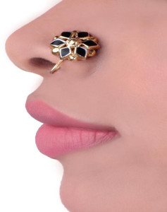 TJORI Enamel Plated Silver Nose Ring Price in India Buy TJORI