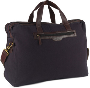 Hidesign VIKING 03-CANVAS E.I GOAT-NAVY BLUE BROWN Travel Duffel Bag