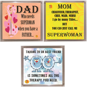 Thoughtroad DAD MOM BESTFRND Fridge Magnet