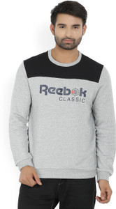 Reebok Full Sleeve Printed Men's Sweatshirt