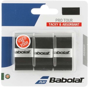 babolat pro tour x3 tacky touch(black, pack of 3)