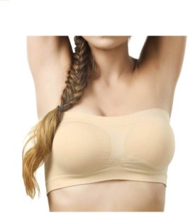 rr accessories women tube non padded bra(beige) RR:SKIN:1