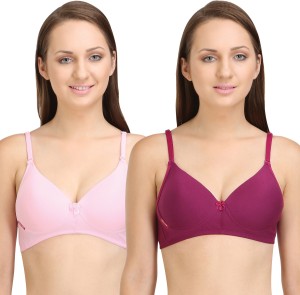 bodycare push up bra women push-up lightly padded bra(purple, pink) E6566PIWI