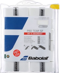 babolat pro team sp x 12 tacky touch(white, pack of 12)