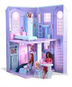 Barbie talking townhouse playset town house w lights online