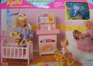 Generic Barbie KELLY My Very Own Nursery Playset 1997 Arcotoys