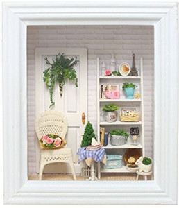 Crystalbella Toy Doll House Furniture Diy Miniature Frame 3D