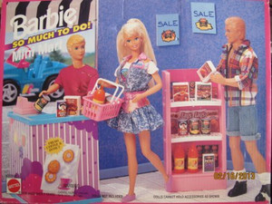 Barbie so much shop to do supermarket