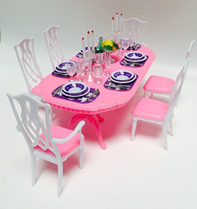 Generic Barbie Size Dollhouse Furniture Gloria Dining Room