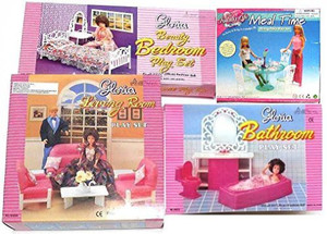 Generic Gloria Barbie Doll House Furniture Set Of 4 Living Room