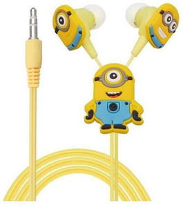 JK ERFINDERS Minion Cartoon Wired Earphone Headphone
