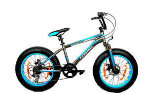 COSMIC FATSO 7 SPEED 20 INCH BICYCLE BLUE GREY 20 T Fat Tyre