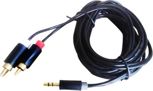 Gadget-Wagon 24 K Gold plated 2 RCA (Red & White) to 3.5 mm stereo Aux 1.5 Meters Heavy Duty Stereo Audio Cable