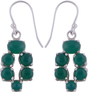 Silver Prince Designer Onyx Silver Dangle Earring