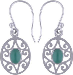 Silver Prince Designer Onyx Silver Drop Earring