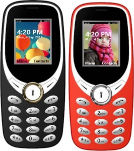 I Kall K31 Pack of Two Mobile(Red and Black)