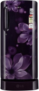 LG 190 L Direct Cool Single Door 4 Star Refrigerator with Base Drawer(purple orchid, GL-D201APOX)