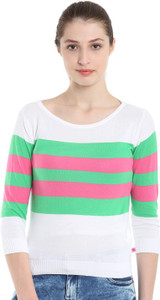 United Colors of Benetton Casual 3/4th Sleeve Striped Women's Multicolor Top