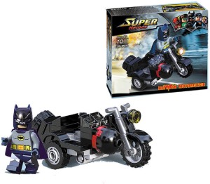 TALKING GANESHA 36+ Pieces Building Blocks of Superheroes Motorcycle construction set for kids (Batman)