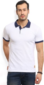 united colors of benetton solid men polo neck white t-shirt 17A3089J1165I901