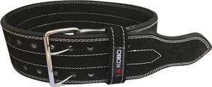 KOBO Power Weight Lifting 10 mm Leather Gym Belt Large Back